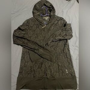 Forever 21 lace zip-up hoodie